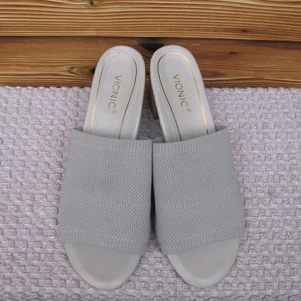 NWOB Vionic Fleur Slide Heeled Sandals - Picture 4 of 9
